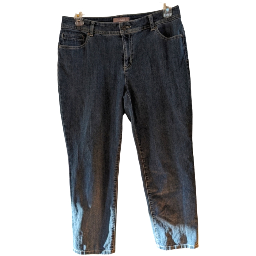 Chico's Southwest Embellished Back Pocket Stretch Jeans Size Chico's 1.5 (34X26)